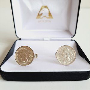 Men's Cufflinks America Indian Head